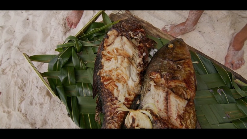 Vue des îles Australes — Pêche sous-marine et barbecue traditionnel, Polynésie française